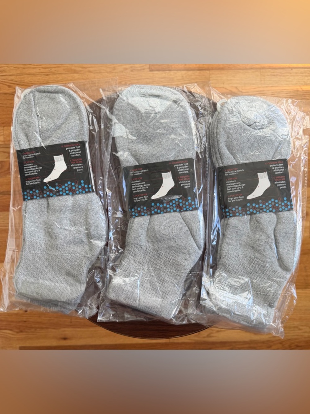 Diabetic Ankle Socks - Gray Men’s Size 9 - 11 🩶 Best Offer Accepted! - Picture 2 of 2